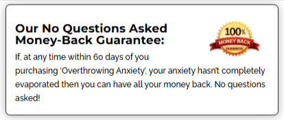 Anxiety Disorder Money Back Gurantee